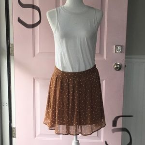 Swing mini skirt in Golden tan